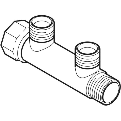 Geberit Vertriebs - Verteiler zweifach Rg R3/4-EuG3/4-Rp3/4