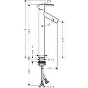 Hansgrohe - Waschtischmischer 250 AXOR Starck ohne Zugstange und Ablaufgarnitur chrom