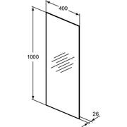 Ideal Standard - Spiegel MIRROR&LIGHT, 55W, m. Ambientelicht, 400x26x1000mm