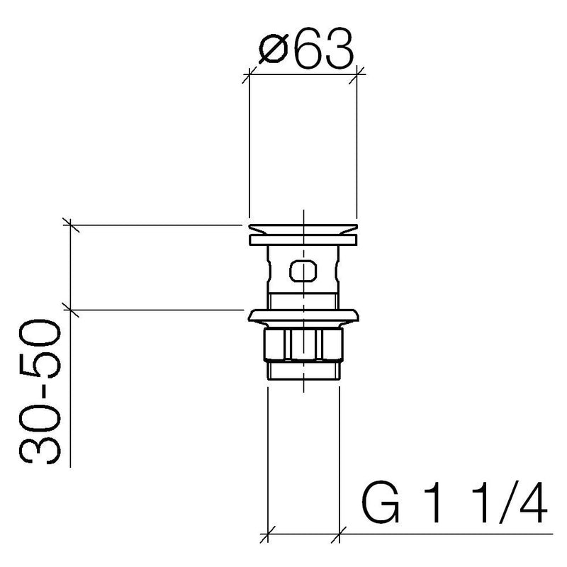 Dornbracht - Siebventil Serienneutral 10105970 1 1/4 chrom
