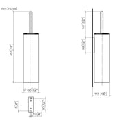 Dornbracht - Toiletten-BG, Wandmodell META 83910979 messing gebürstet