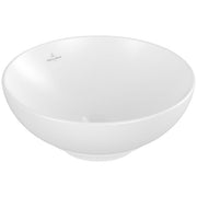 VILLEROY & BOCH - Aufsatzwaschbecken Loop&Friends 380x380mm Rund m. ÜL. Stone White cplus
