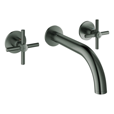 Grohe - 3-Loch-WT-Batterie Atrio 20661 FMS Kreuz-Griff hard graphite gebürstet