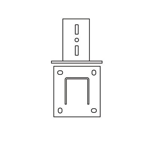 Walraven - Profilfuß Maxx BP100 für Maxx-Profil 100 / fv 220x220x210mm