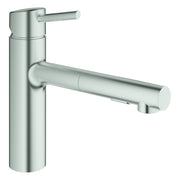 Grohe - EH-Spültischbatt. CONCETTO 30273 mittelhoch auszb. Spülbrause supersteel