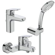 Ideal Standard - Armaturenpaket CERAFLEX, mit WT-Arm., Brause-Arm. und 3-Funktions-HB-Set,Chrom