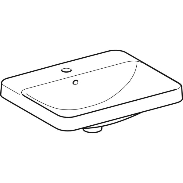 Geberit Vertriebs - Einbau-WT VARIFORM, rechteckig 550x450mm, m. Hl., m. Ül., weiß, Tect