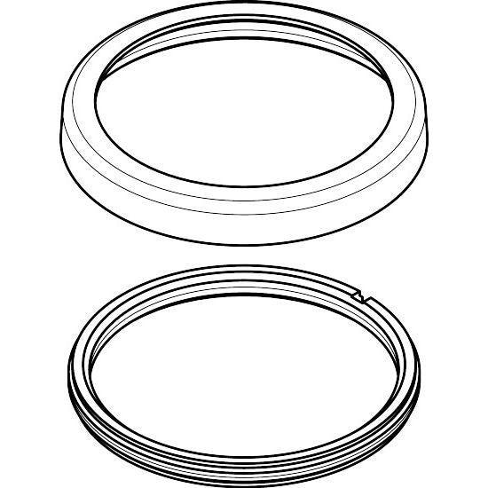 Hansgrohe - Rosette AXOR Brausehalter 3-/4-Loch Wannenarmatur chrom
