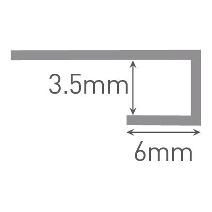 Ocean Interiors - smoothPANEL Abschlussprofil, Typ F 2800mm silber matt (satin)