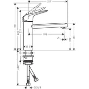 Hansgrohe - Spültischmischer 120 FOCUS M42 Eco CoolStart 1jet chrom