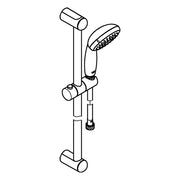 Grohe - Brausestangenset Tempesta 100 27644 3 Strahlarten 600mm 9,5l/min chrom