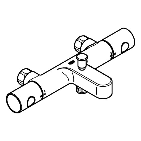 Grohe - THM-Wannenbatterie Grohtherm 800 C 34770 ohne Anschlüsse chrom