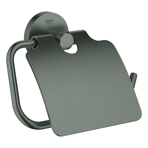 Grohe - WC-Papierhalter ESSENTIALS 40367 mit Deckel hard graphite geb