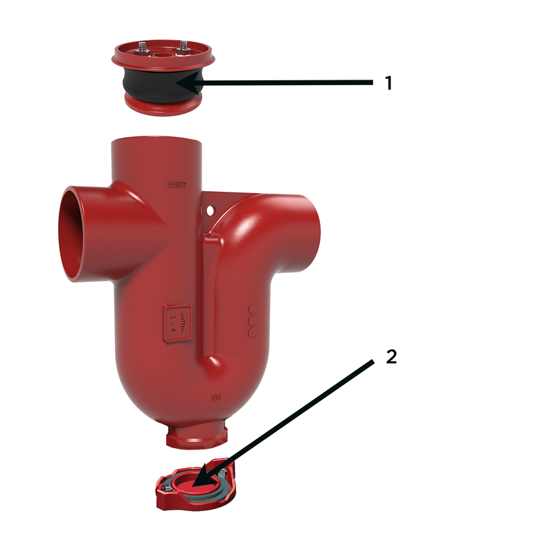 Fornatis - SML Geruchverschluss DN 125 2472 vertikal-horizontal