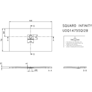 VILLEROY & BOCH - Duschwanne Squaro Infinity 1400x750x 40mm re-eckig EB:li/re Anthracite