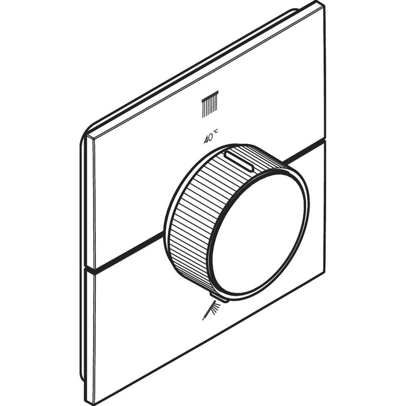 Hansgrohe - Thermostat UP Axor ShowerSelect ID Fertigset 2 Verbraucher eckig chrom