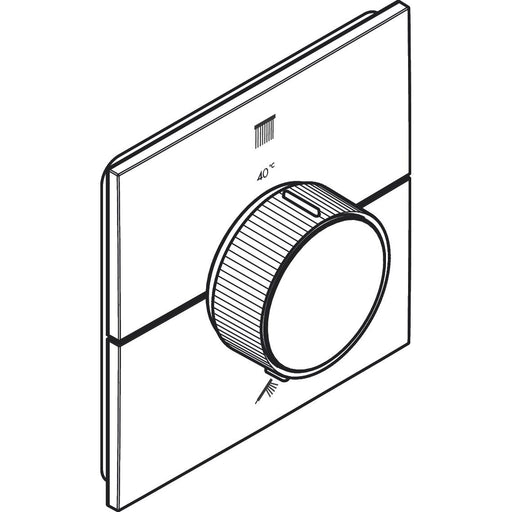 Hansgrohe - Thermostat UP Axor ShowerSelect ID Fertigset 2 Verbraucher eckig chrom