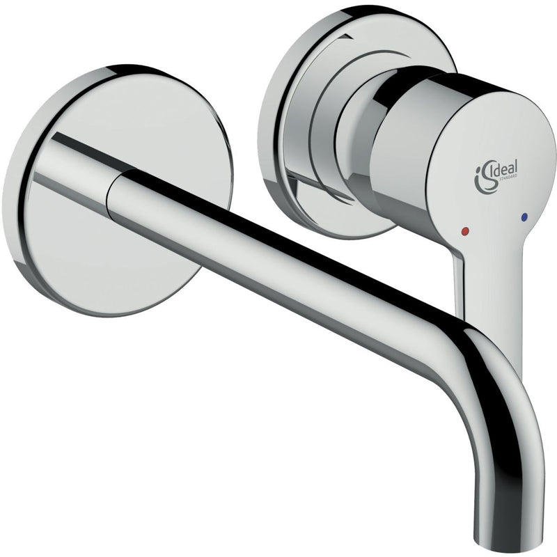 Ideal Standard - Wand-WT-Armatur CONNECTBLUE,Bausatz2, 2 Rosetten d: 83mm, Ausld.204mm, Chrom