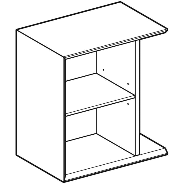 Geberit Vertriebs - iCon Seitenelement mit Staubox wandh. 37x40x24,5cm, sandgrau