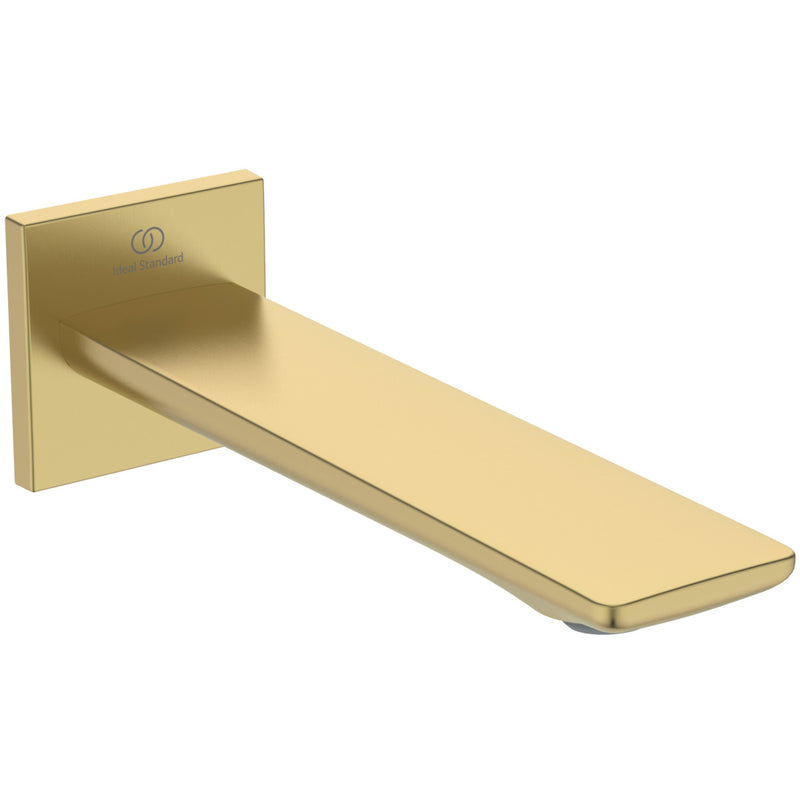Ideal Standard - Wandauslauf CONCA, Ausld.160mm, m.eckiger Rosette, Brushed Gold
