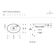 VILLEROY & BOCH - Aufsatzwaschbecken oval 560x380mm ohne Hahnloch/Überlauf weiß
