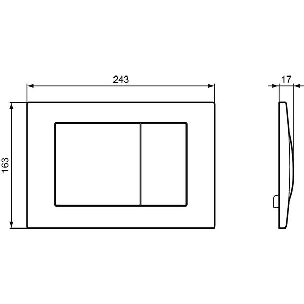 Ideal Standard - Betätigungsplatte M1 SEPTA PRO, mechanische Auslösung, Edst. gebürstet
