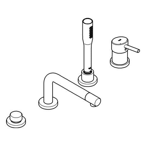 Grohe - 4-Loch-Einhand-Wannenkombination 19576 Concetto chrom