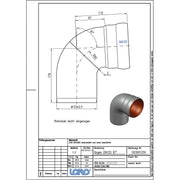 Lorowerk - Bogen 00300. DN 125 87 Grad