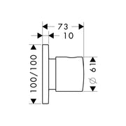 Hansgrohe - Trio/Quattro Fertigset AXOR CITTERIO 34920000 chrom Ab.-Umstellventil