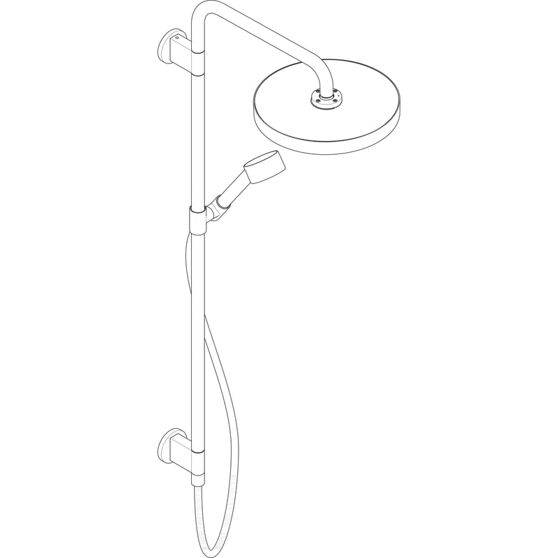Hansgrohe - Showerpipe AXOR One 280 1jet mit Handbrause mattschwarz