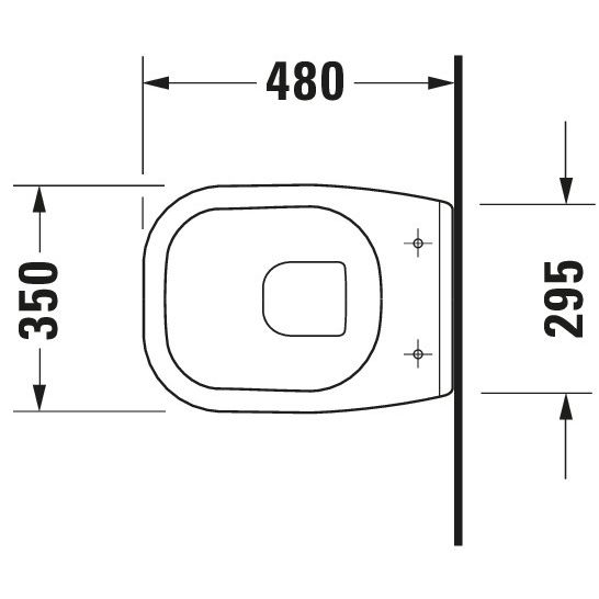 Duravit - Wand-WC D-CODE Compact 480mm 221109 Tiefspüler, weiß