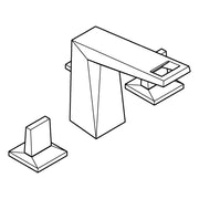 Grohe - 3-Loch-WT-Batt. Allure Brilliant 20626 flacher Auslauf chrom