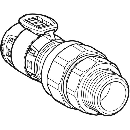 Geberit Vertriebs - FlowFit Übergangsverschraubung mit AG SiBr d40-R1 1/2