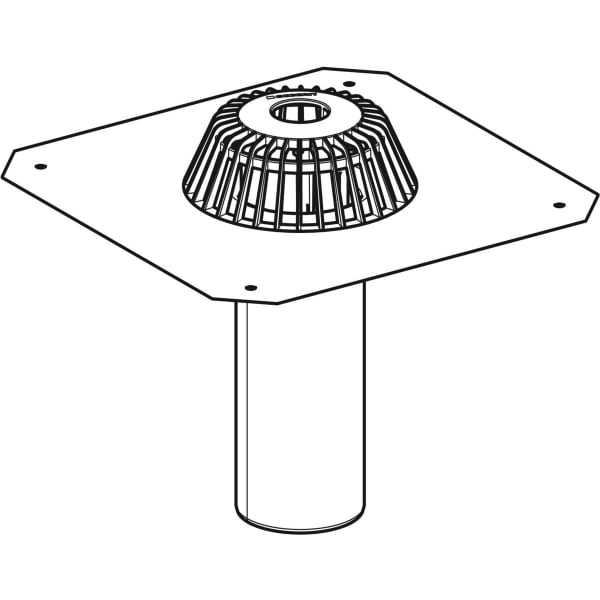 Geberit Vertriebs - Dachwassereinlauf mit Anschlussblech d110 6L/s