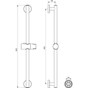 Ideal Standard - Brause Stange 600mm IDEALRAIN B9420 chrom