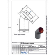 Lorowerk - Bogen 00320. DN 100 45 Grad