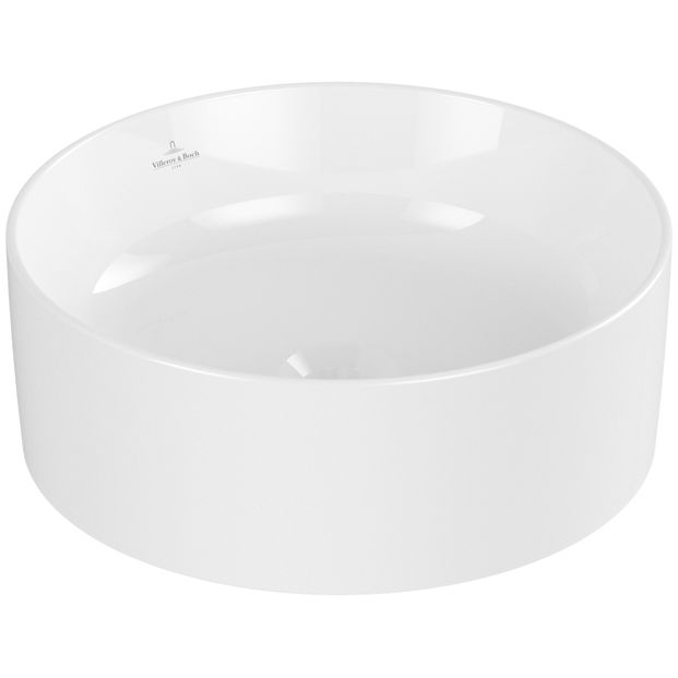 VILLEROY & BOCH - Aufsatzwaschtisch COLLARO 4A1840 400mmDurchmesser Rund Weiß Alpin C