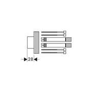 Hansgrohe - Verlängerung AXOR STARCK 28mm für Duschsäule 10980000