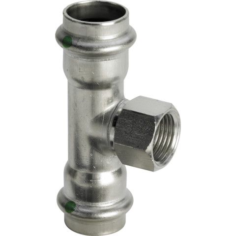 Viega - T-Stück SANPRESS Inox 2317.2 22mm x 1/2 IG x 22mm Edelstahl