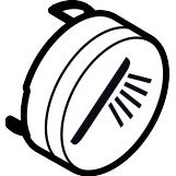 Hansgrohe - Druckknopf Symbol Handbrause weiß