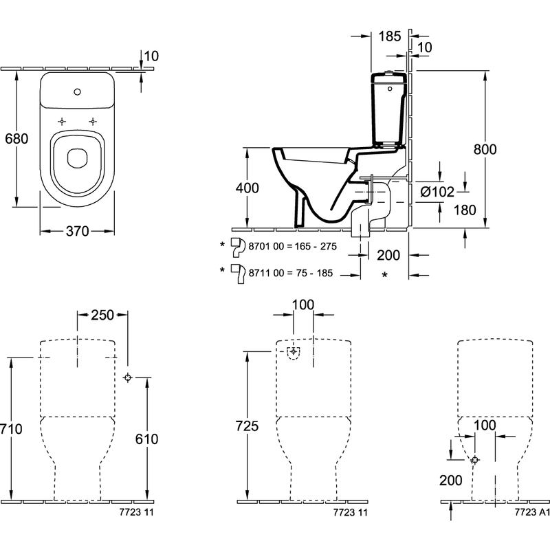 VILLEROY & BOCH - Spülkasten SUBWAY 772311 weiß