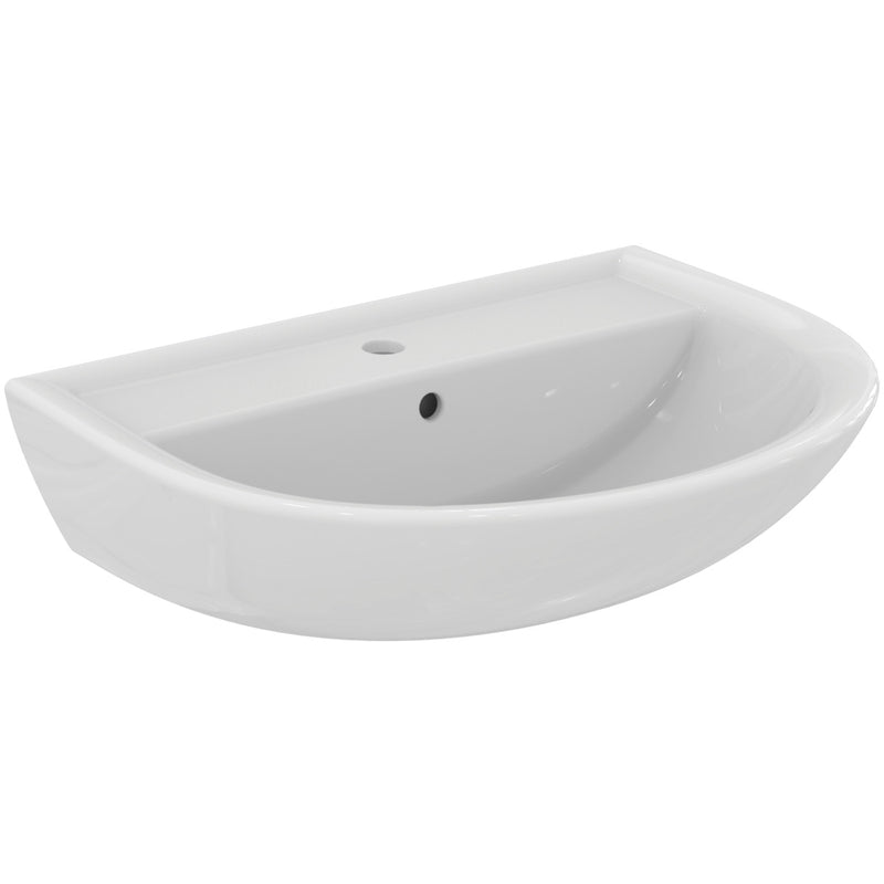 Ideal Standard - Waschtisch EUROVIT, 1 Hl., m.Ül., 635x495x180mm, Weiß