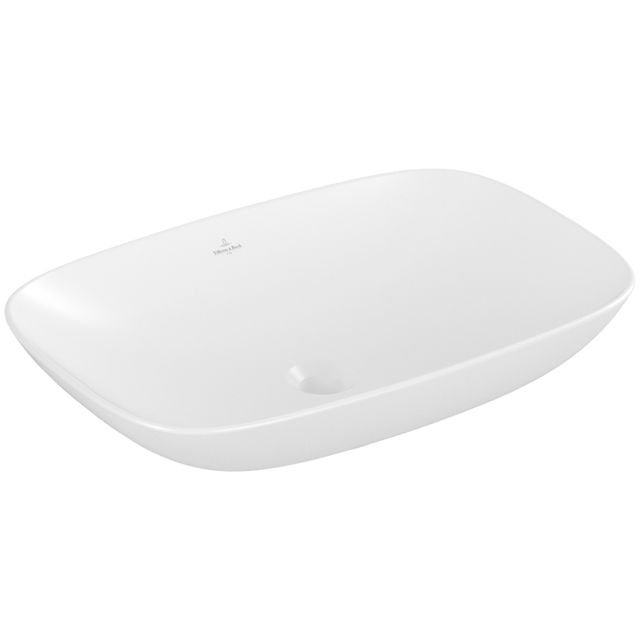 VILLEROY & BOCH - Aufsatzwaschbecken Loop&Friends 620x 420mm re-eckig m. ÜL. Stone White cplus