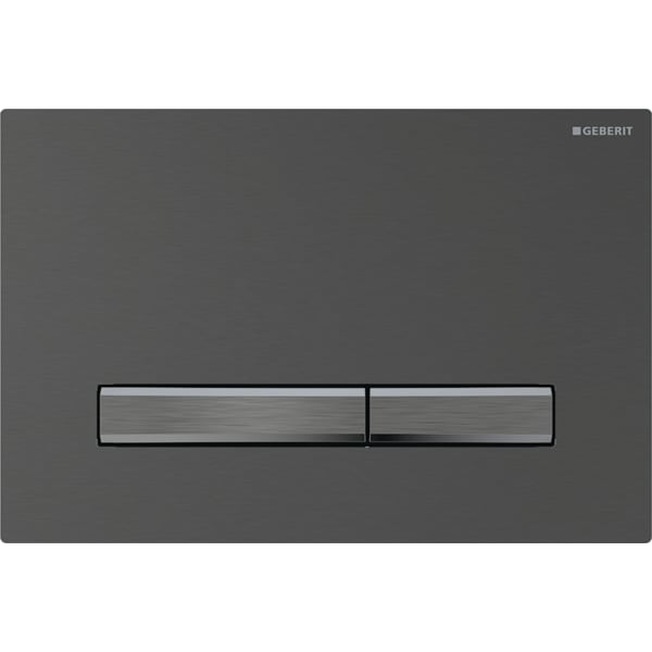 Geberit Vertriebs - Sigma50 BetPl., für 2-Mengen-Spülung Square, Metallfarbe schwchr., gebü./Etc