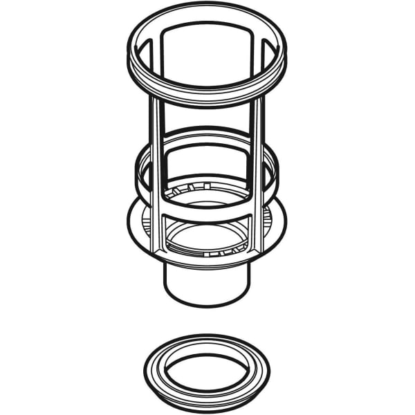 Geberit - Bassin mit Dichtung für UP-SPK 110.620, 10.400 und 800, Twinline