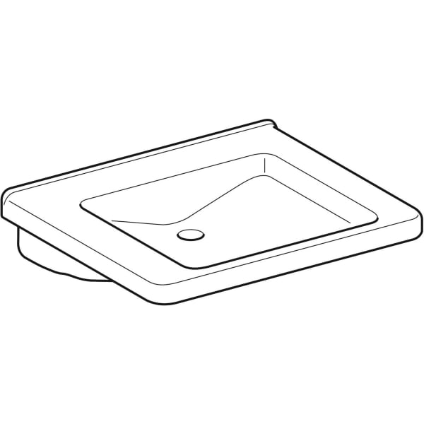 Geberit Vertriebs - WT RENOVA NR. 1 COMFORT, unterfahrbar oHl. oÜL. 650x550mm KeraTect weiß(alpin)