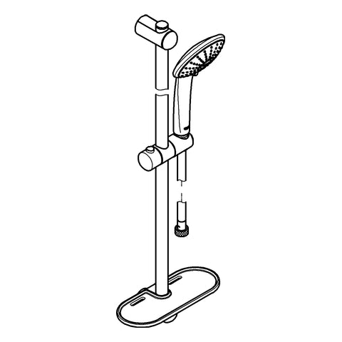 Grohe - Brausegarnitur EUPHORIA ECO 27242 600mm mit Seifenschale chrom