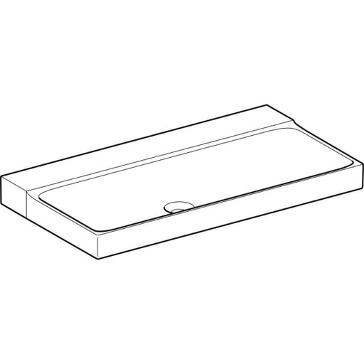 Geberit Vertriebs - Waschtisch XENO2, 90x48cm o. Hl., o. Ül., KeraTect