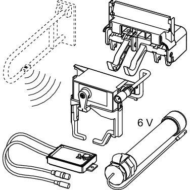 TECE SE - TECEplanus WC-Fernauslösung, Funk 6 Volt Batterie, # 9.240.354