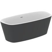 Ideal Standard - Duo-Badewanne DEA, freistehend, 1700x750x475/610mm, Schwarz Matt